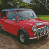 Classic leyland mini red car Diamond Paintings