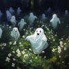 Cute ghosts dancing Diamond Paintings