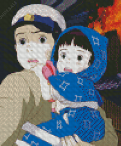 Grave of the fireflies Seita and Setsuko Diamond Paintings