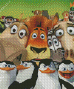 Madagascar Animation Animals Diamond Paintings