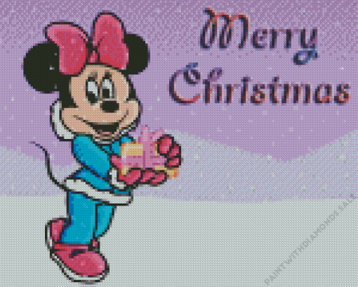 Mini mouse Christmas Diamond Paintings