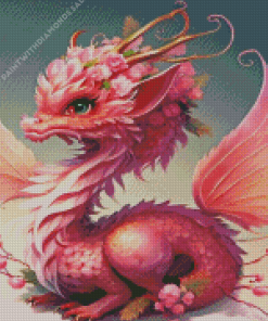 Pink dragon Diamond Paintings
