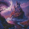 Purple Magical Castle Diamond Paintings