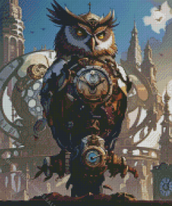 Steampunk Owl Diamond Paintings
