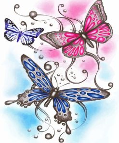 Three butterflies Diamond Paintings