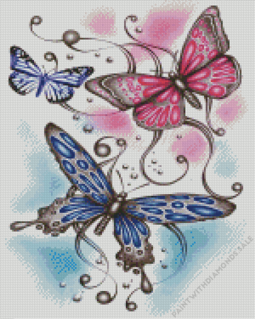 Three butterflies Diamond Paintings