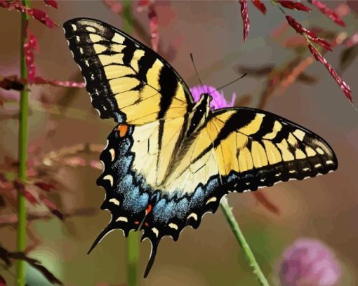 Yellow Tiger swallowtail Diamond Paintings
