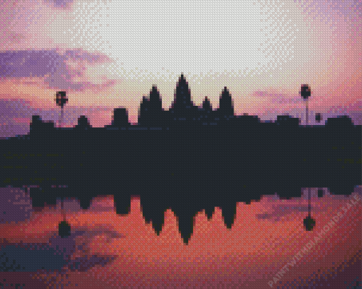 Angkor Wat Silhouette Diamond Paintings