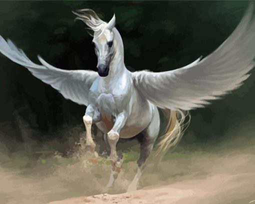 flying horse and desert Diamond Paintings