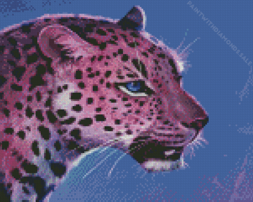 pink jaguar Diamond Paintings