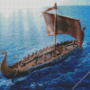 the Viking longship Diamond Piantings