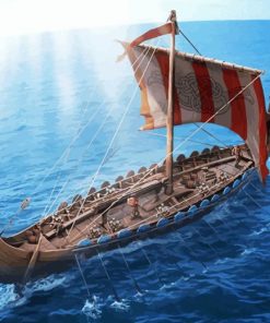 the Viking longship Diamond Piantings