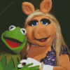 the frog kermit and miss piggy Diamond Paintings