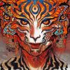 Abstract Tiger Woman Diamond Painting