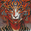 Abstract Tiger Woman Diamond Painting