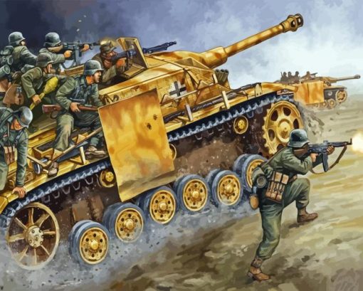 Army Tank Diamond Painting