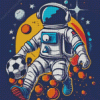 Astronaut Soccer Diamond Painting