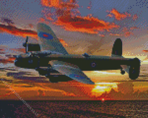 Avro Lancaster Heavy Bomber Diamond Painting