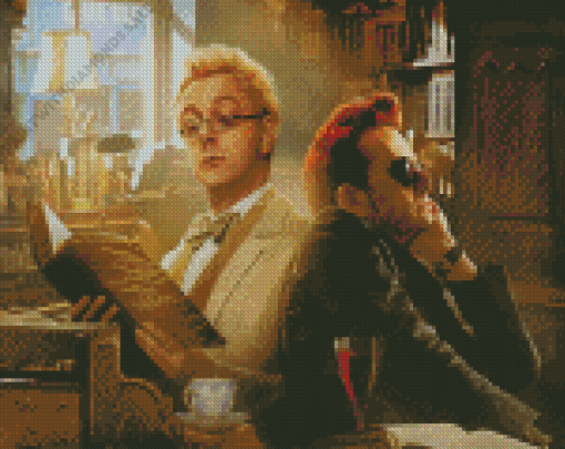 Aziraphale and Crowley Diamond Paintings