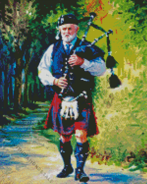 Bagpipe Man Diamond Painting