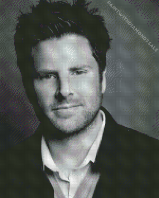 Black And White James Roday Diamond Painting