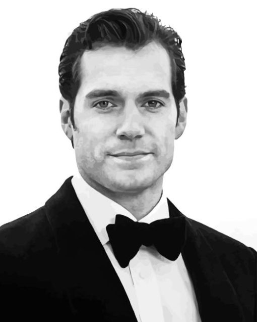 Black And White Henry Cavill Diamond Painting