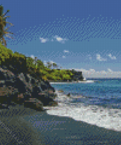 Black Sand Beach Diamond Painting