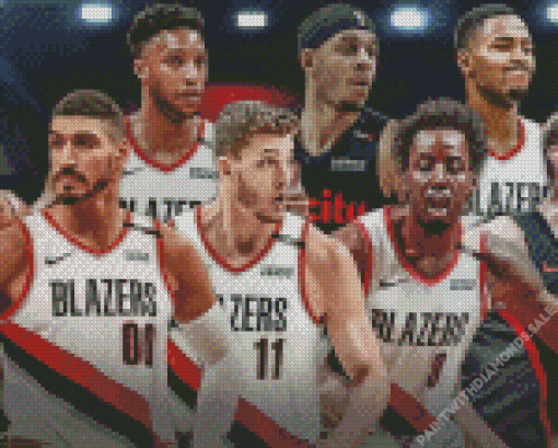 Blazers Basketball Players Diamond Painting