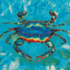 Blue Crab Art Diamond Painting