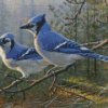 Blue Jay Birds Diamond Paintings