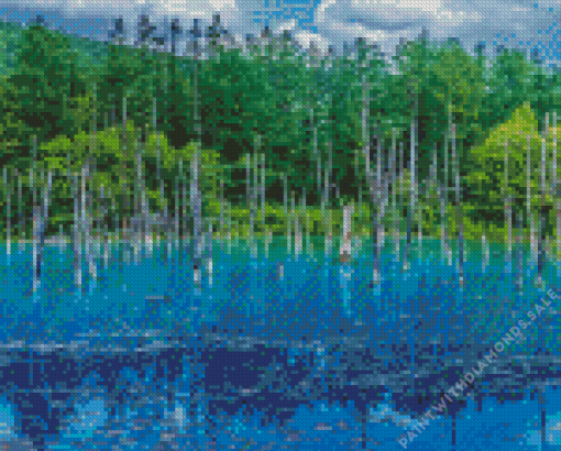 Blue Pond Diamond Painting