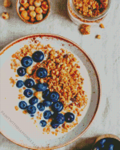 Blueberry Granola Diamond Paintings