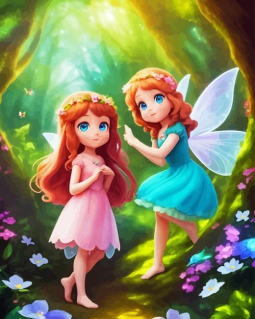 Cartoon Little Fairies Diamond Painting