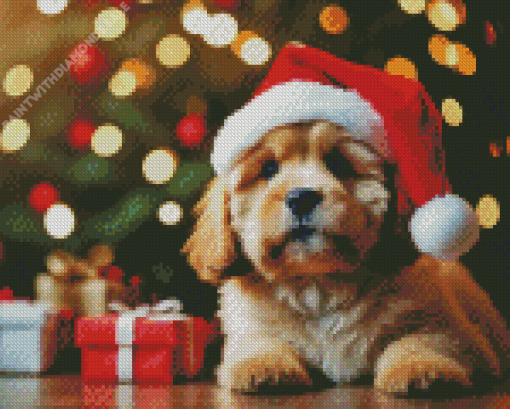 Christmas Puppy Diamond Paintings