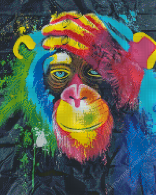 Colorful Monkey Paint By Numbers