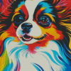 Colorful Papillon Dog Diamond Painting