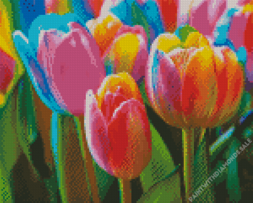 Colorful Tulips Diamond Painting