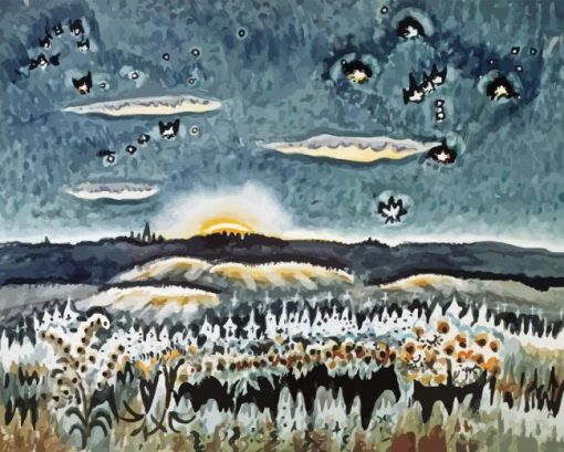 December Moonrise Charles Burchfield Diamond Painting