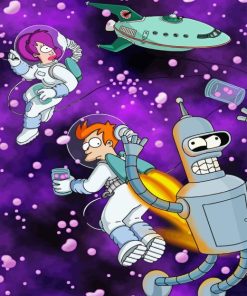 Fry and Leela Diamond Painting