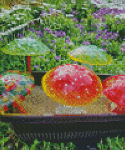 Glass mushrooms Diamond Paintings