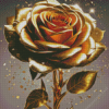 Golden rose art Diamond Paintings