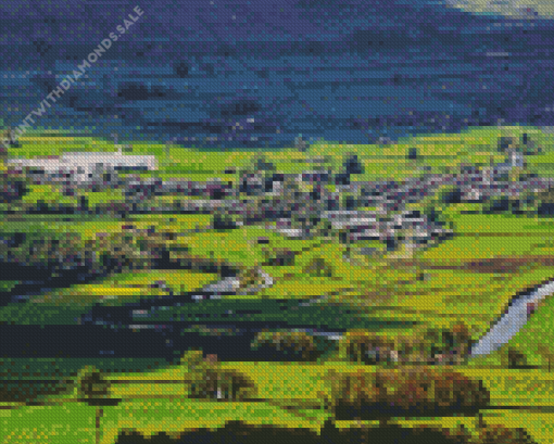 Hawes Town in England Diamond Painting