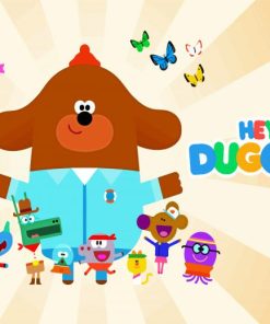 Hey Duggee serie poster paint by number Diamond Paintings