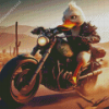 Howard The Duck on Motorcycle Diamond Painting