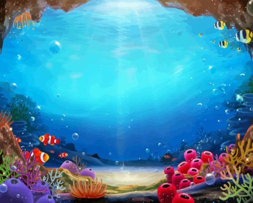 Illustration Undersea Diamond Painting