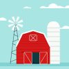 Illustration Barn With Silo Diamond Painting