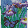 Irises And Butterflies Diamond Painting