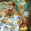 Mad Hatter tea party alice in wonderland Diamond Paintings