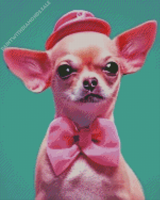 Pink chihuahua dog Diamond Paintings