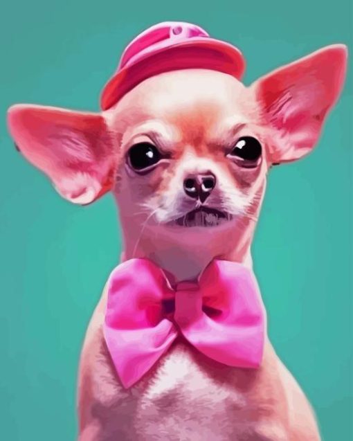 Pink chihuahua dog Diamond Paintings